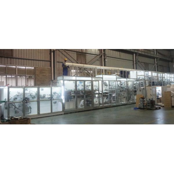 Quality Auto stacker 1000PPM Fully Automatic Sanitary Napkin Making Machine for sale