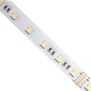 Buy cheap SMD5050 indoor decoration use IP20 DC24V 5m/roll 4-in-1 rgb flexible strip with smart rgb controller from wholesalers