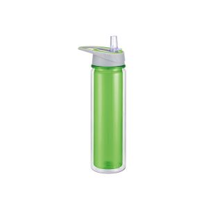 Buy cheap 500ML Double Wall Plastic Sports Water Bottle BPA Free Drink Bottles With Straw from wholesalers