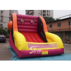Buy cheap Custom made giant inflatable basketball throwing with hoop for indoor games from wholesalers