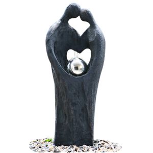 Cement Material Indoor Water Features Fountains In Kiss Lover Shape