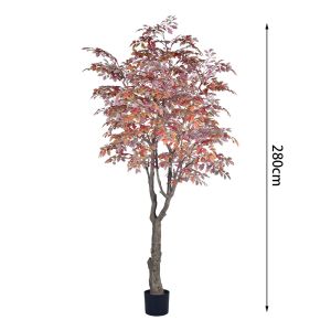Commercial Artificial Autumn Oak Tree 280cm | Large Fall Foliage Tree for Hotel