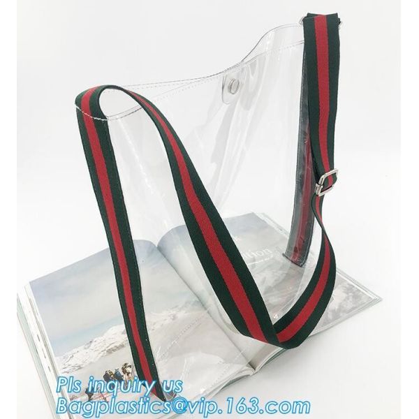 PVC summer waterproof transparent jelly beach shopping shoulder bag for women, Women Colorful Soft Candy Color PVC Handb