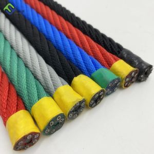 Buy cheap Wholesale 16 Mm 6-Strand 6*8 Steel Wire Core Covered With Polypropylene Fiber PP Combination Rope from wholesalers