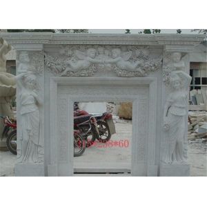 Buy cheap Meticulous Freestanding Marble Fireplace Surround With Angel Sculpture from wholesalers