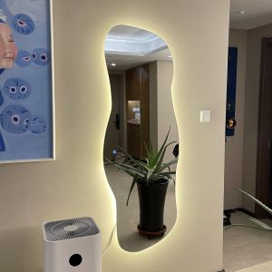 Buy cheap Asymmetrical Backlit Tall Lighted Mirror Floor Length Custom product