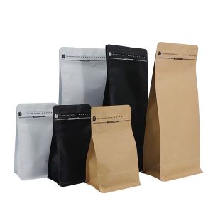 Buy cheap Custom Logo Stand Up Coffee Bags Kraft Resealable Pouches from wholesalers