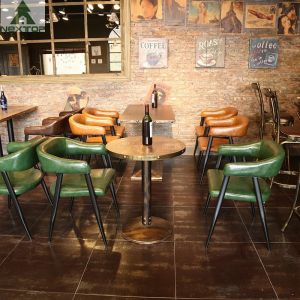 Customization Pub Table Chairs Combination Metal Leisure Drinks Table Fabric