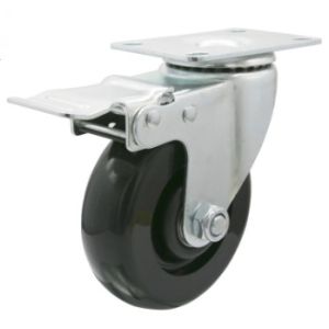 China 100mm Lockable Caster Wheels Caster Wheels With Brakes Nylon Casters on sale