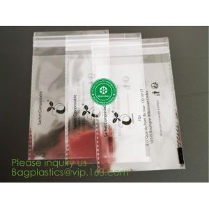 Buy cheap Wholesale Custom Environmentally Friendly 100% Compostable Biodegradable Self Sealing Corn Starch Plastic Packaging Bag from wholesalers