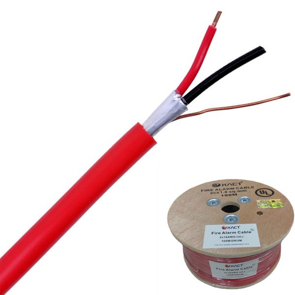 Quality 2x1.5mm2 Bare Copper Wire FPLR Fire Alarm Cable for Security System in Saudi Arabia for sale