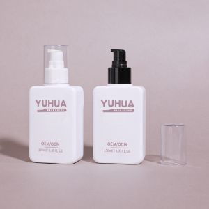 Buy cheap 150ml Flat Square PET Plastic Pump Bottle Customized for Shampoo and Lotion with MOQ 10,000PCS from wholesalers