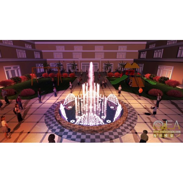 Electricity Powered Stainless Steel Spray Jet Fountain For Customer Requirements