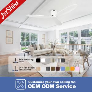 Simplicity 3 Blades Solid Wood App Control Ceiling Fan With 35W Pure Copper Dc