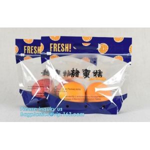 Buy cheap resealable slider top zipper bag for vegetable fruit bag, Fruit slider zip bag with air holes for grape packaging, resea product