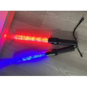 Buy cheap Rechargeable LED Flashing Wand with 17pcs LED+1 Top Light and 54cm Length for Traffic Control from wholesalers