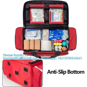 Buy cheap Emergency Responder Trauma Bag Empty, Professional First Aid Kits Storage Medical Bag With Inner Dividers Anti-Scrat from wholesalers