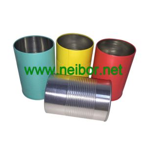 Buy cheap personalized round metal tin pen holder with raised rings from wholesalers