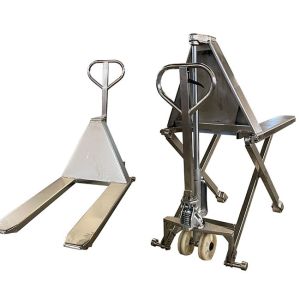 Buy cheap Stainless Scissor Pallet Truck Manual 2200lbs Lifting Height 800mm from wholesalers