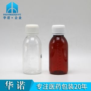 Buy cheap 100ml Round Maple Cough Syrup Liquid Bottle with Screw Cap and Heat Seal Free Samples from wholesalers