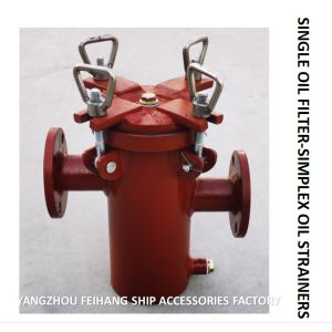 SINGLE OIL FILTER-SIMPLEX OIL STRAINERS BODY - CAST IRON FILTER CARTRIDGE -