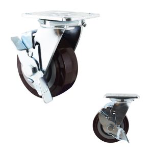 Buy cheap Polyurethane 506LBS Side Lock Swivel Wheels With Ball Bearing from wholesalers