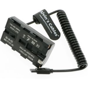 Buy cheap NP-F550/F570/F970 Dummy Battery To Ronin S Gimbal Power Coiled Cable For Atomos Ninja V/Shinobi/Shogun Monitor from wholesalers