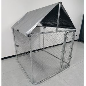 Buy cheap Galvanized Chain link wire mesh with waterproof canopy dog cage from wholesalers
