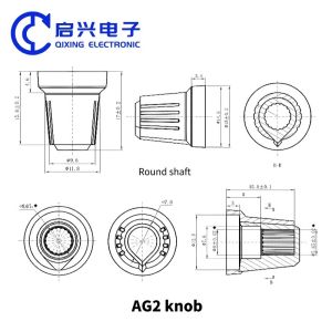 Buy cheap AG2 Plastic Potentiometer Knob 15X17MM WH148 Knob Diameter 6mm Cap from wholesalers
