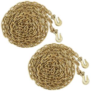 Nonstandard 3/8''x 20 ft Yellow Zinc G 70 Chain with 3/8" Clevis Grab Hook