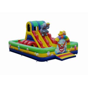 Double Stitching Inflatable Obstacle Courses Elephant Bounce House