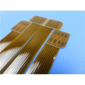 Single Sided Flexible Printed Circuit (FPC) Strips with Immersion Gold and FR-4