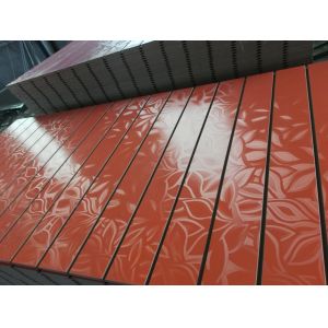 Buy cheap Exhibition Hook Prelaminated MDF Board , Grooved UV 18mm MDF Sheet 1200x2400mm from wholesalers