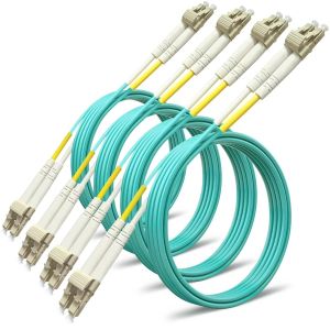 LC to LC Duplex OM3 Multimode Fiber Patch Cable (50/125), 10G Gigabit Fiber