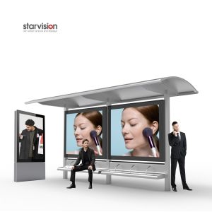 Buy cheap Stainless Steel Anticorrosion Bus Shelter With Bench And Advertising Light Box from wholesalers