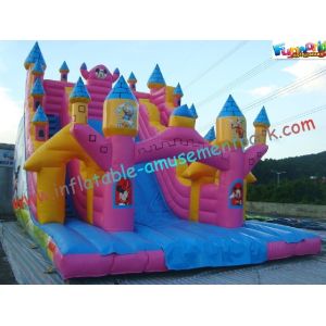 Cute Mickey Mouse Commercial Inflatable Slide / Customized Inflatable Zip Slide