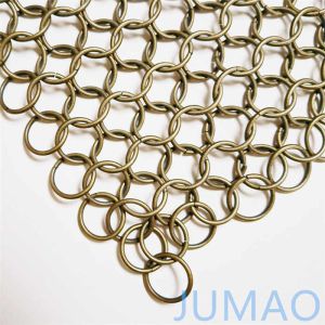 Buy cheap Exterior Bronze Ring Mesh Curtain Chainmail 18mm High Strenth from wholesalers