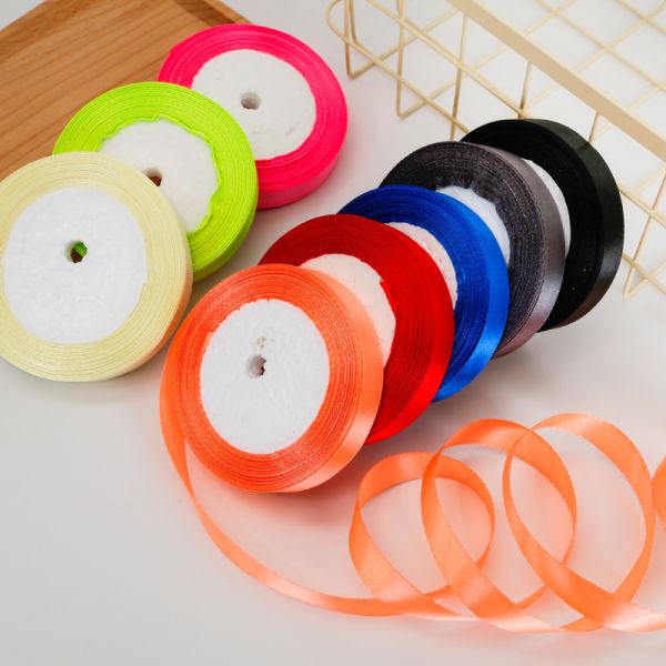 Factory Wholesale Custom 100% Polyester Satin Ribbon Single Faced 3/4" Sanding Ribbon