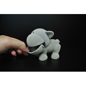 Buy cheap Customized Plastic Toy Figures Pile Flocking Dog 3.5 Inch For Children from wholesalers