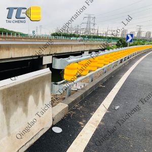 Buy cheap Energy Absorbing Diameter 370mm Roller Road Barrier Safety Roller Barrier System from wholesalers