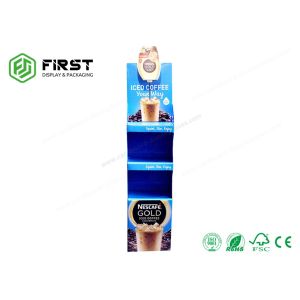 Buy cheap CMYK Printing foldable Corrugated Cardboard Display Stand With Custom Color Print from wholesalers