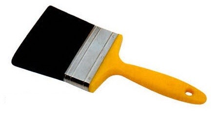 Polyester Nylon Black Bristle Paint Brush With Long Bristles