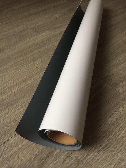 Quality None curling grey back PET Rollup media for sale