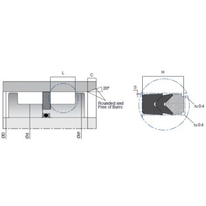 Single Acting Hydraulic Piston Seals Set With Thermoplastic Header Ring
