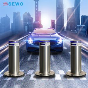 Automatic Retractable Hydraulic Bollards Remote Control Steel Bollard for
