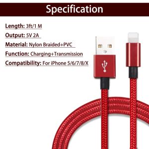 Buy cheap Mobile Apple 3ft Lightning Cable 1 Meter Replacement Aluminum Braided from wholesalers