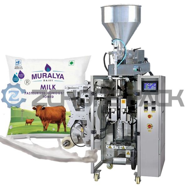 Automatic Vertical Milk Packing Machine Liquid / Paste Pumps Stainless Steel