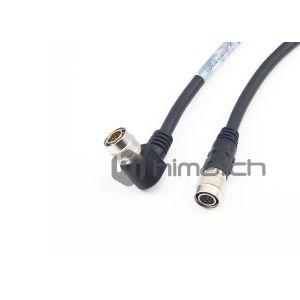 Right Angle Hirose 12 Pin Male Female Connector Cable 5 Meters For Analog Camera