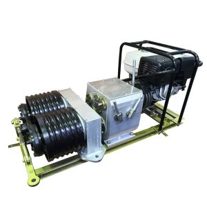 Buy cheap 5T Double drum engine powered winchOptional shaft transmission,belt transmission Optional domestic, Honda gasoline engine from wholesalers