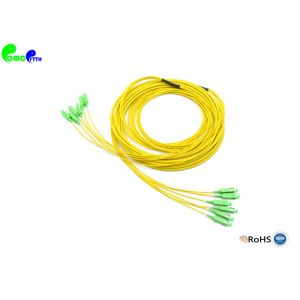 6cores Pre - Terminated SC APC Fiber Optic Patch Cables SM OS2 BIF G657A2